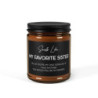 Smells like my favorite sister Scented Soy Candle (Multi-Size, Amber Jar)