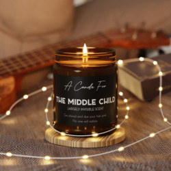 A candle for the middle child Scented Soy Candle (Multi-Size, Amber Jar)