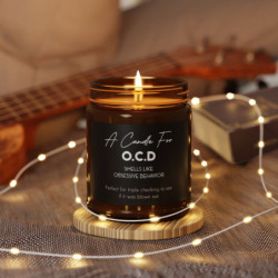 A Candle for OCD Scented Soy Candle (Multi-Size, Amber Jar)