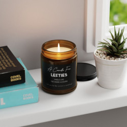 A Candle for Lefties Scented Soy Candle (Multi-Size, Amber Jar)