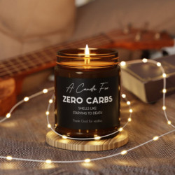 A Candle for Zero Carbs Scented Soy Candle (Multi-Size, Amber Jar)