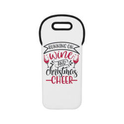 Running on Wine and Christmas Cheer II Wine Tote Bag Guest Gift