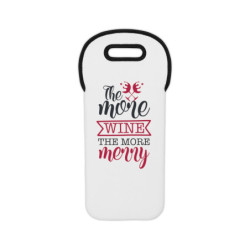 The More Wine The More Merry Wine Tote Bag Guest Gift