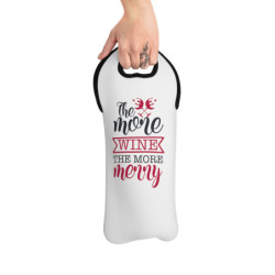 The More Wine The More Merry Wine Tote Bag Guest Gift