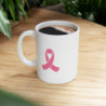 Breast cancer inspirational quote a cure worth fighting for Ceramic Mug 11oz