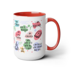 My Bible Affirmations Two-Tone Coffee Mugs, 15oz