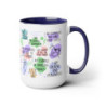 Kid Daily Affirmations Two-Tone Coffee Mugs, 15oz