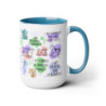 Kid Daily Affirmations Two-Tone Coffee Mugs, 15oz