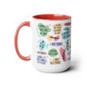 Mum Daily Affirmations Two-Tone Coffee Mugs, 15oz