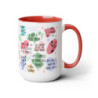 Mum Daily Affirmations Two-Tone Coffee Mugs, 15oz