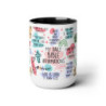 Daily Bible Verse Affirmations Two-Tone Coffee Mugs, 15oz