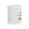 Breast cancer inspirational quote a cure worth fighting for Ceramic Mug 11oz