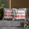 True Crime Show Fans Stressed Blessed True Crime Obsessed Crime Shows Funny Throw Pillow Spun Polyester Square Pillow Case