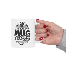 Day drinking from a mug to...