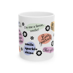 Dream Chaser Mug: Daily Delight Edition, Self love, Mental health Ceramic Mug, 11oz