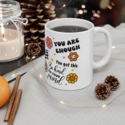 Strength & Serenity Mug: Self-Reflection Edition, Self love, Mental health Ceramic Mug, 11oz