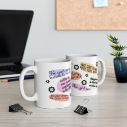 Dream Chaser Mug: Daily Delight Edition, Self love, Mental health Ceramic Mug, 11oz