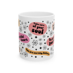 Empowering Mug: Self-Love Edition, Self love, Mental health Ceramic Mug, 11oz