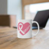 Breast Cancer Survivor Pink Ribbon Heart Gift Mug 11oz