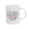 Mama Mom Heart Shaped Design Gift Ceramic Mug, 11oz