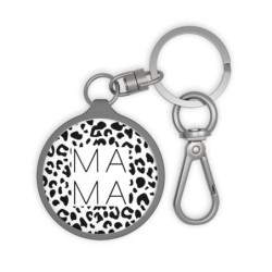 Leopard print Mama Keyring Tag