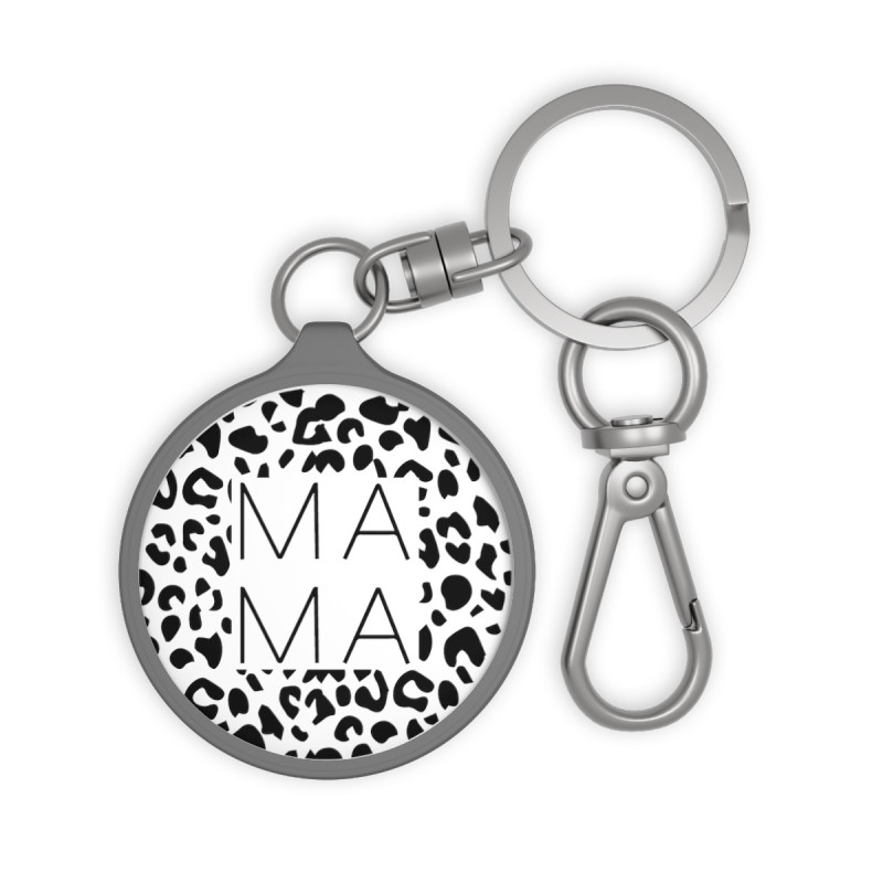 Leopard print Mama Keyring Tag