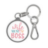 Wife Mom Boss Keyring Tag