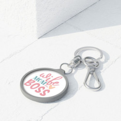 Wife Mom Boss Keyring Tag