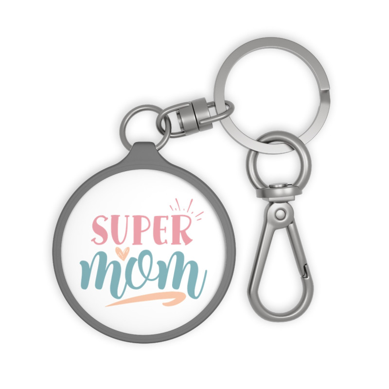 Super Mom Keyring Tag