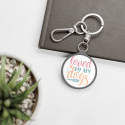 Loved by my dogs Dog Mama Keyring Tag