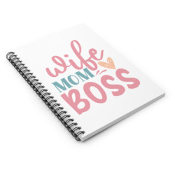 Wife Mom Boss Spiral Notebook - Ruled Line