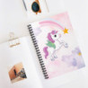 Girls unicorn school notes journal notebook - Ruled Line