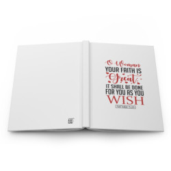 Inspirational Great Is Your Faith Christian Art Hardcover Journal Matte