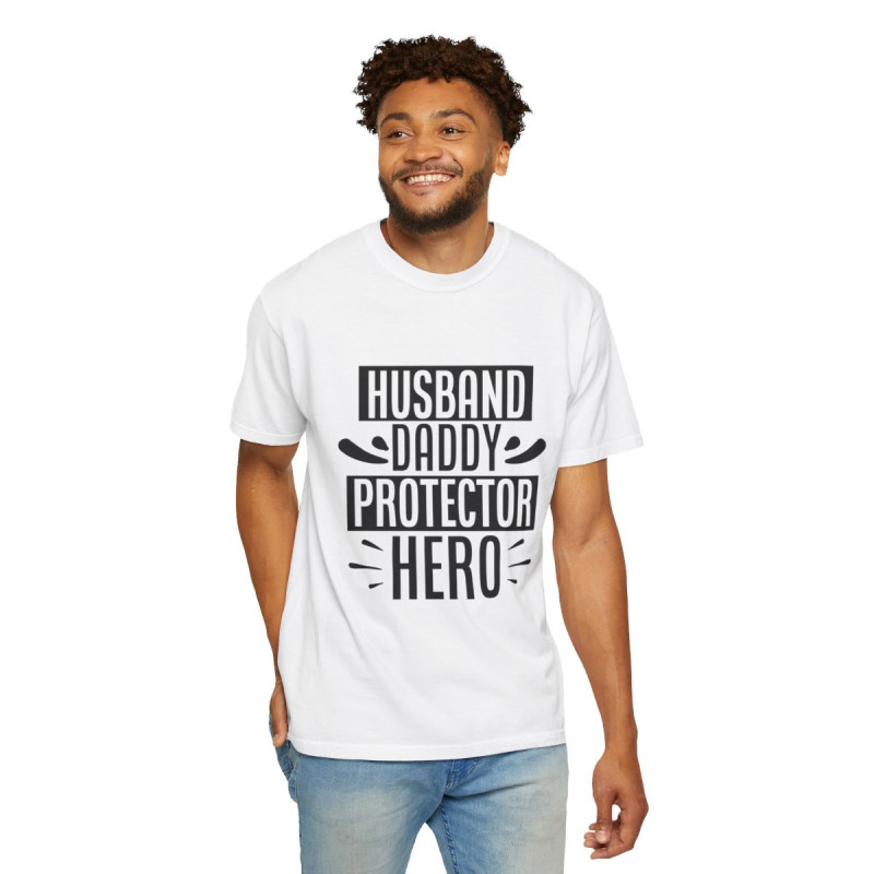 Husband Daddy Protector Hero Dad Ever T-shirt