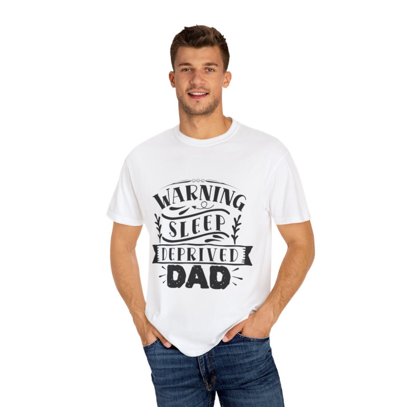 Warning Sleep Deprived Dad Funny T-shirt