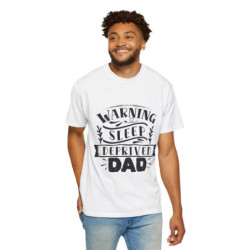 Warning Sleep Deprived Dad Funny T-shirt