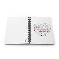 Stepmother Stepmom Heart Design Words Spiral Bound Journal