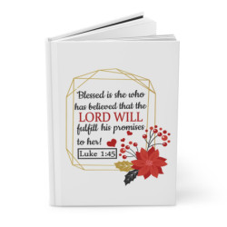 Inspirational Christian Art Blessed Is She Christian Art Hardcover Journal Matte