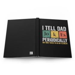 Periodic Table Dad Jokes Notebook Hardcover Journal Matte