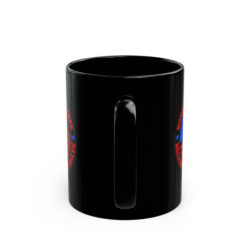 4th of July themed Flag Day Black Mug (11oz, 15oz)