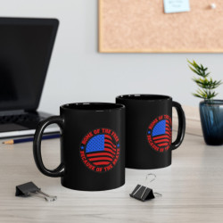 4th of July themed Flag Day Black Mug (11oz, 15oz)