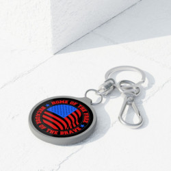 4th of July themed Flag Day Keyring Tag