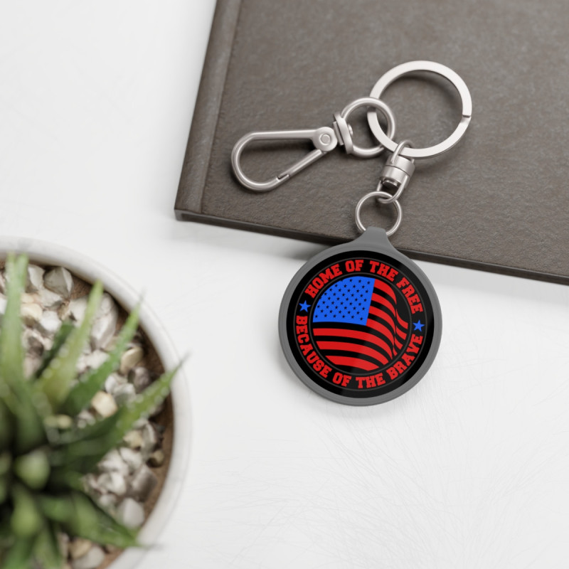 4th of July themed Flag Day Keyring Tag