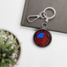 4th of July themed Flag Day Keyring Tag