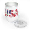 USA Flag 4th of July Themed Flag Day Chill Wine Tumbler