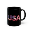 US Flags 4th of July themed Flag Day Black Mug (11oz, 15oz)