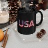 US Flags 4th of July themed Flag Day Black Mug (11oz, 15oz)