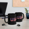 US Flags 4th of July themed Flag Day Black Mug (11oz, 15oz)