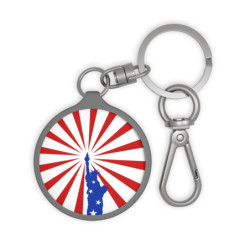 Statue of Liberty 4th of July themed Flag Day Keyring Tag