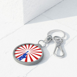 Statue of Liberty 4th of July themed Flag Day Keyring Tag